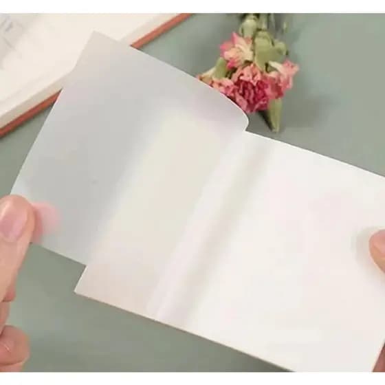 Mini Bloco Adesivo Transparente Bloco de Notas Escolar Para Planejamento  e Papelaria 50 Folhas