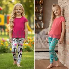 Calça LEGGING COTTON Lisa e estampadas Bebes Infantil Juvenil  Meninas Tamanho 1 AO 16