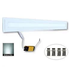 Luminária Plafon 12W LED Retangular de Embutir 62x8,5cm Branco Frio