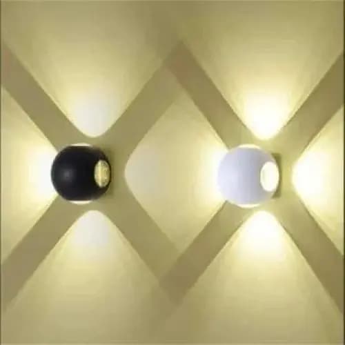 Arandela De Parede Luminária Led 12w Luz Branco Quente Formato Globo