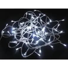 Cordão 100 Led Fixo Prova D'água Branco Frio 10m Com Fio Transparente 127V
