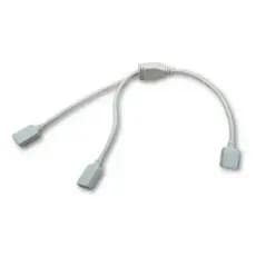 Kit 1 / 2 Cabo P4 Divisor 2 Vias Branco 30cm 12V