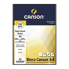 Bloco Papel Canson A4 - 200g - 20 Folhas