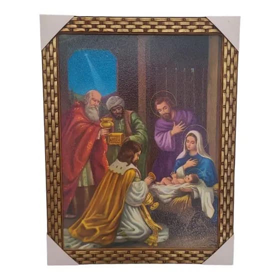 Quadro Decorativo Santos Reis 3 Reis Magos 35x45Cm