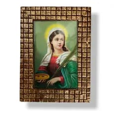 Quadro Santa Luzia Com Vidro Decorativo 20x15