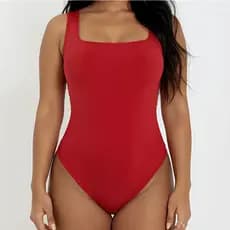 Body/Bory Feminino Básico Suplex Regata Com Forro Duplo Decote Quadrado