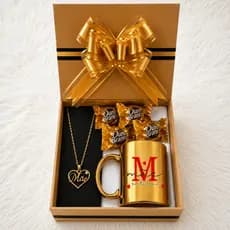 Kit Presente para as Mães Personalizado Caneca com Nome + Colar Mãe + Chocolates Caixa Presente luxo