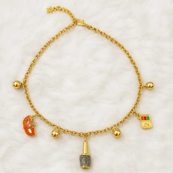 Colar Carnaval com Berloques | Banhado a Ouro ou Prata