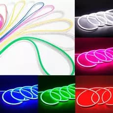 FITA DE LED MANGUEIRA NEON 5 METROS 60W FLEXÍVEL COM FONTE 12V | 8 CORES