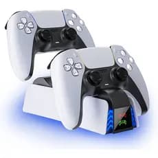Base de Carregamento Rápido para 2 Controles Dualsense com LED, Suporte para PS5 Acessórios PS5