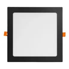 Painel Plafon Led Embutir Quadrado 18 e 25w Preto Luz 6500k Branco Frio