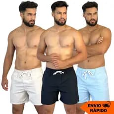 3 Shorts Masculino Mauricinho Fio Tinto Linho Casual kit Bermuda Moda Praia