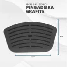 Suporte para copo do filtro Top Life Pingadeira Grafite Para Purificador De Água Top Life