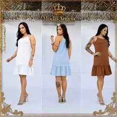 Vestido Feminino Alçinha Lisa Babado Verão Elegante Soltinho Leve Moderno Estiloso Fina Premium 2026