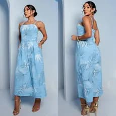 Macacão pantacur costa fechado ( possui bojo e forrado ) zíper invisível moda feminina elegante