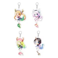 Chaveiro dupla Rosto acrílico bidimensional Dragon Maid Conatol Oriental da Kobayashi