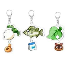 Animal Crossing Friends Association Sea Bass Bife Chaveiro Acrílico Vegetal