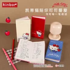 Kinbor Sanrio Co-Branded Pocket Notebook Mini Manual A7 Girl Hello Kitty KT Capítulo Coleção Notebook Diário Portátil Ma