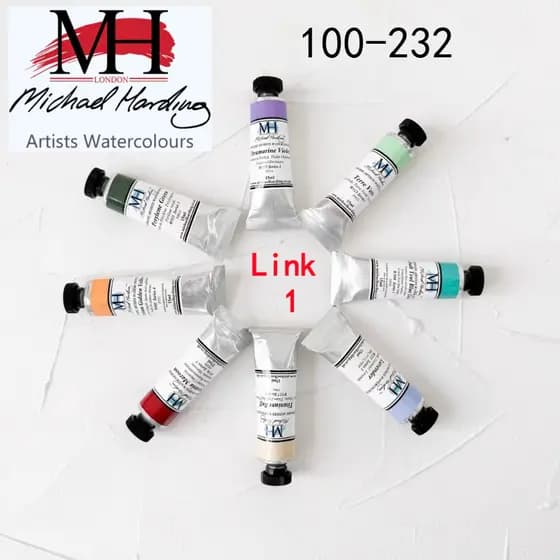 Michael Harding-Artist Pacote de tubos de tinta aquarela profissional 15ML Gama completa Única opcional MH Art Painting