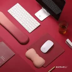 Mouse pad de Silicone para pulso, mouse pad de espuma de memória, descanso para as mãos, almofada de pulso fofa, mesa de