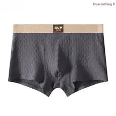 Cuecas Boxer masculinas de cintura média com textura de verão, cuecas Boxer respiráveis de tamanho grande