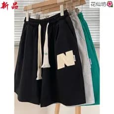 Verão japonês Casual Shorts masculino em linha reta Street Wear solto All-Match perna larga esportes calças de cinco pon