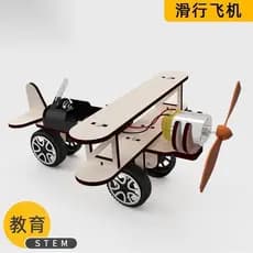 Produção de tecnologia pequeno experimento invenção avião deslizante infantil ciência pequeno experimento diy estudante