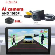 AI 180 Ângulo De Visão 4K AHD 1080P Câmera Traseira Do Carro Com Sensor De Estacionamento De Radar