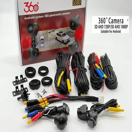 Câmera Panorâmica De Carro 3D 360 Traseira + Frontal + Lateral Q9-WDR 8K AHD1080P É Adequada Para Rádio Android 360APP C