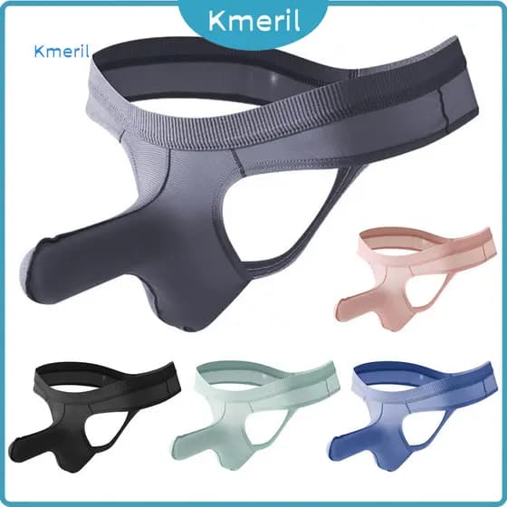 { kmeril.th1 } Tanga Masculina Cintura Baixa Elástica Tecido De Seda Gelada Design De Nariz De Elefante Cuecas De Cor Só