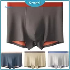 { kmeril.th1 } Boxers Masculinos Cintura Média Macio Respirável Secagem Rápida Elástico Fino U Convexo Sedoso Anti-Sépti