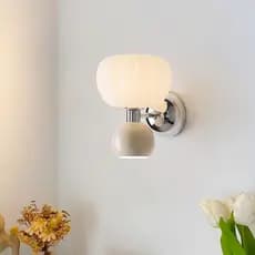 Moderno Estilo Creme Lâmpada De Parede Nordic Cabeceira LED Luz Iluminação Interior Decoração Do Quarto Arandelas Sala E