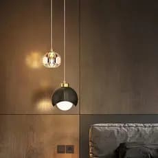 Moderno Pingente De Cristal Luz Lustres Luxo Quarto Cabeceira Pendurado Lâmpada Nordic Sala Estar Decoração Casa Ilumina