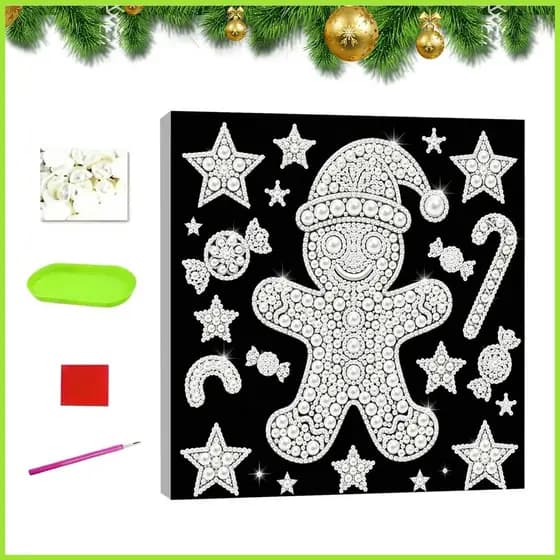 Kit De Arte Pérola Tema De Natal Gemas Artesanato Ornamento DIY Pintura Para Iniciantes Adultos Crianças Festa Aniversár