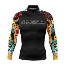 ONEILL Novo Verão Masculino Rashguard Roupa De Banho Manga Longa Natação Surf Camiseta Praia Proteção UV Mergulho Maiô C