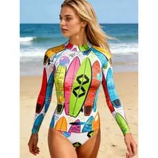 Terno De Surf Feminino Manga Longa Rashguard Sol Camisa De Proteção UV Pele Básica Mergulho Natação Esportes Rash Guards