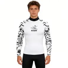 Maiô De Surf Masculino , Camisetas De Natação , Praia , Proteção UV , Roupa De Banho Contra Queimaduras , Esportes Aquát