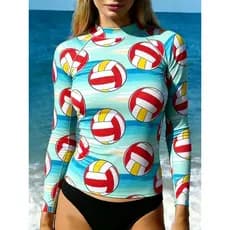 Camisa De Surf De Manga Longa Feminina Rashguard Proteção Solar Básico Terno Roupa De Banho Mergulho Ginásio Roupas Para