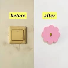 Capa protetora fofa para interruptor de parede, decoração de parede com adesivo de parede não machuca a parede, sem desm