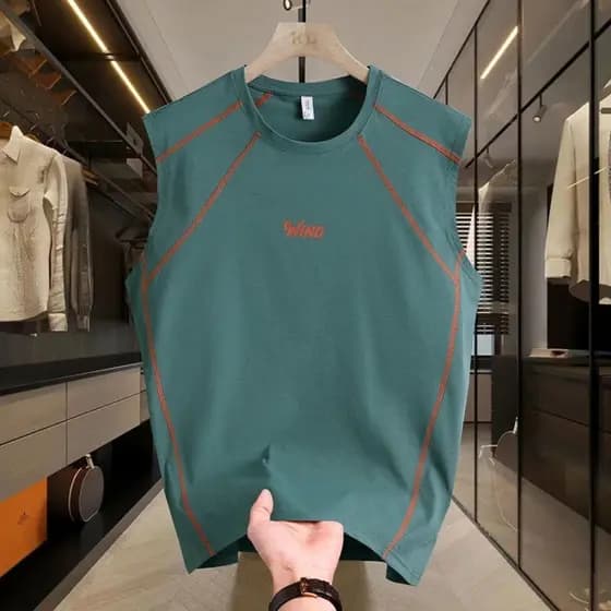 Verão juventude Split Design Anti-ultravioleta colete masculino esportes de secagem rápida solto Casual colete na moda