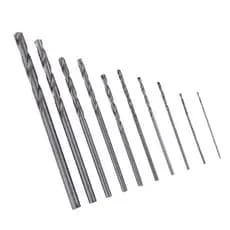 Conjunto De Brocas Helicoidais De Aço Branco HL 10 Unidades HSS 0 5-3 Mm Para Perfuração De Moagem Elétrica