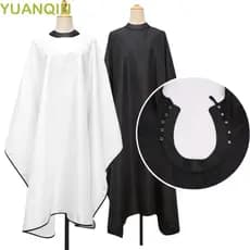 Capa De Cabeleireiro YUANQINZT , Vestido De Decote De Silicone À Prova D'água Com Gola , Corte De Cabelo De Manga Compri