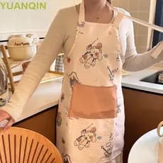 Avental De Cozinha YUANQINZT , Com Bolsos , Aventais Macios Sem Mangas Para Cães E Gatos , Lindo À Prova D'água De Óleo