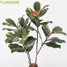 Planta De Magnólia Artificial YUANQINZT , 2 Garfos Grande Ramo De Árvore Simulada , Plantas Artificiais De 110 Cm