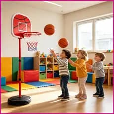 Cesta Bola Hoop Para Crianças Altura Ajustável Com 3 Bolas Bomba Basquete Ao Ar Livre Meninos huebetymy
