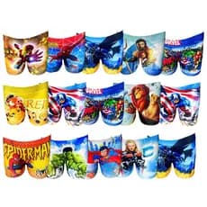 Kit 5 ou 10 Cueca Infantil Box Boxer Menino Personagens Super-Heróis