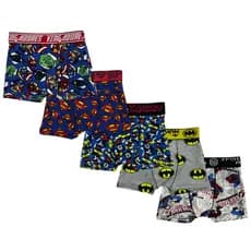 Kit 5 Cueca Infantil 1 a 10 Anos Personagens Forrada Estampada Menino