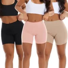Kit 3 Short Anágua Liso Segunda Pele Feminino Comprido Usar por Baixo de Vestido
