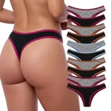 Kit Calcinhas Femininas Cós Colorido Confortável Empina Bumbum Dia a Dia
