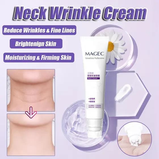Magec Colágeno Fullerene Creme Para Pescoço Instantâneo Levantamento Facial Leve Hidratante haruamy